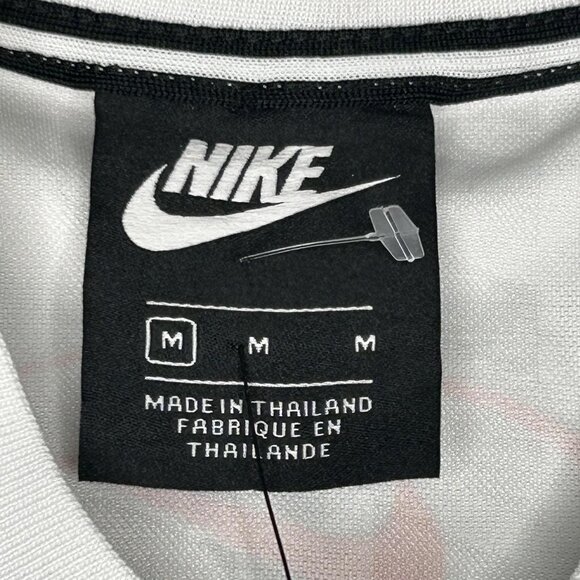 Nike Shirt Womens Medium Green Black Checkered Loose Fit Cropped Long Sleeve - Picture 5 of 14